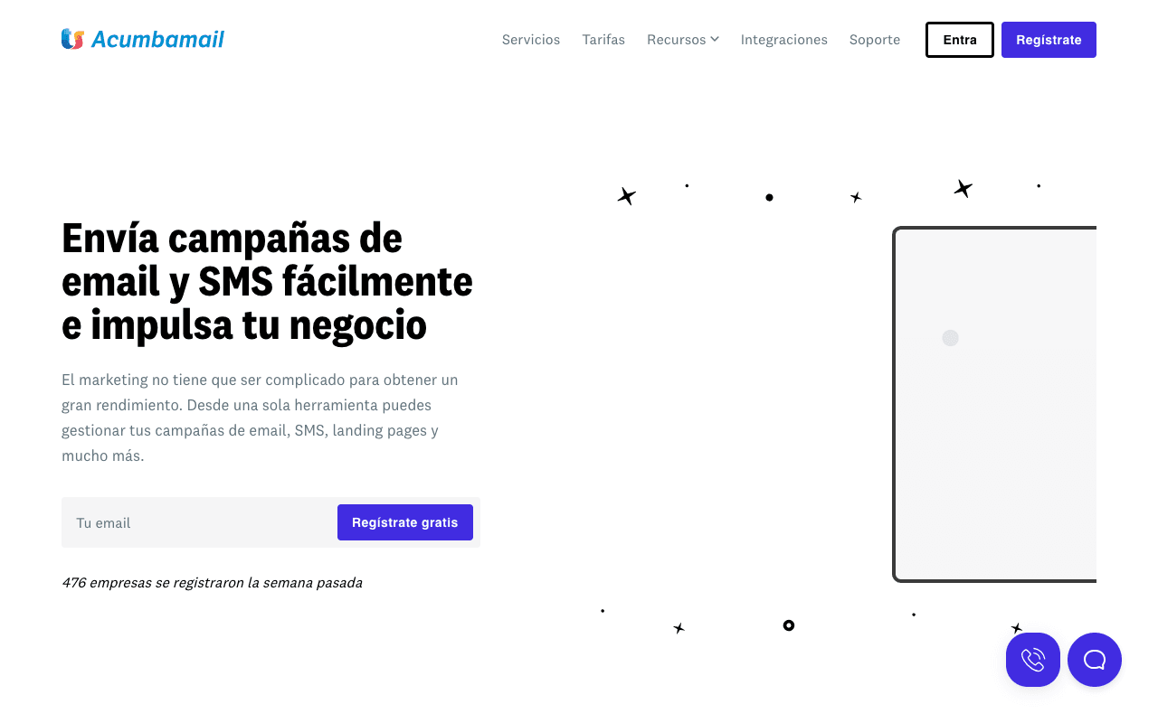 Acumbamail screenshot