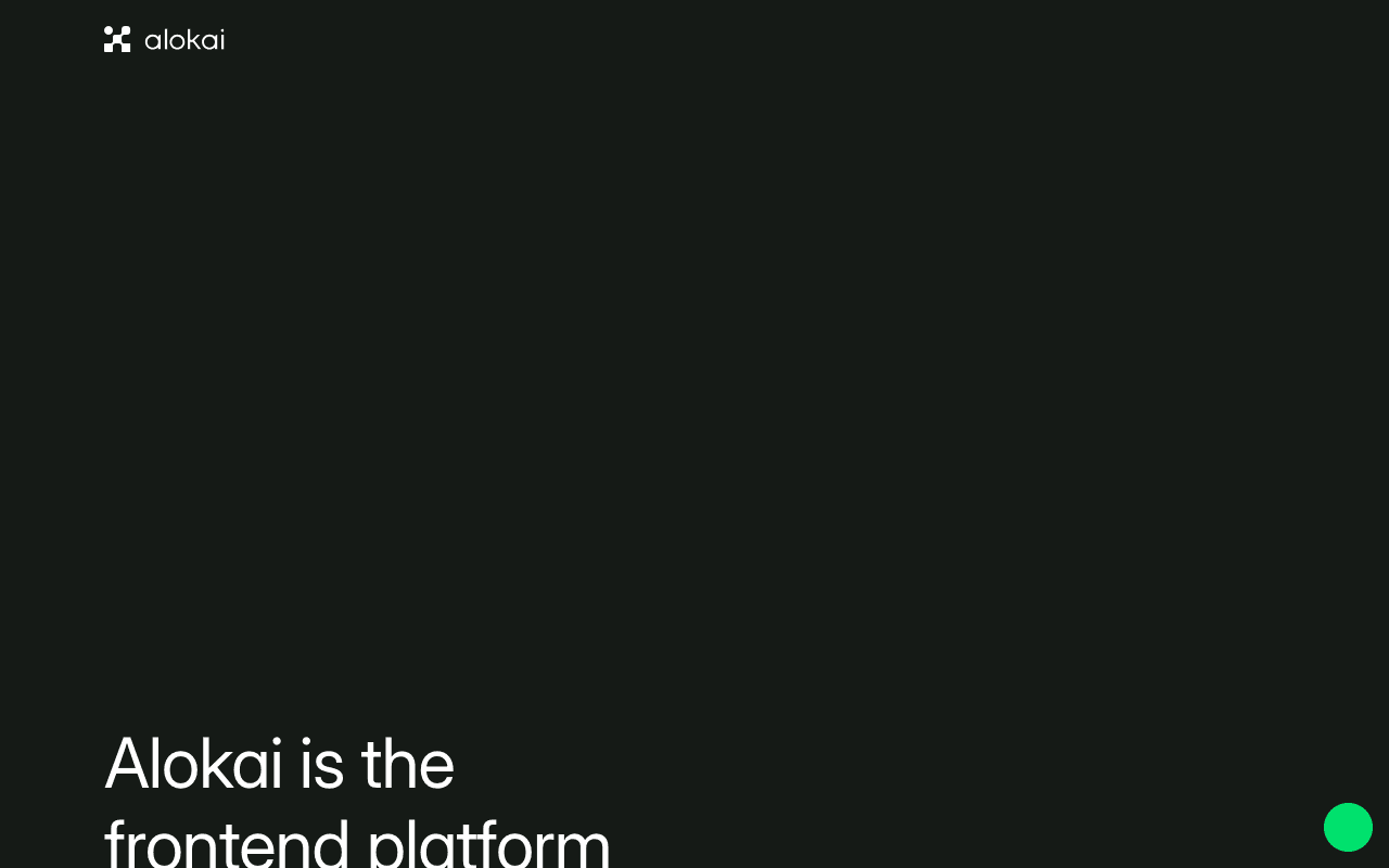 Alokai website screenshot