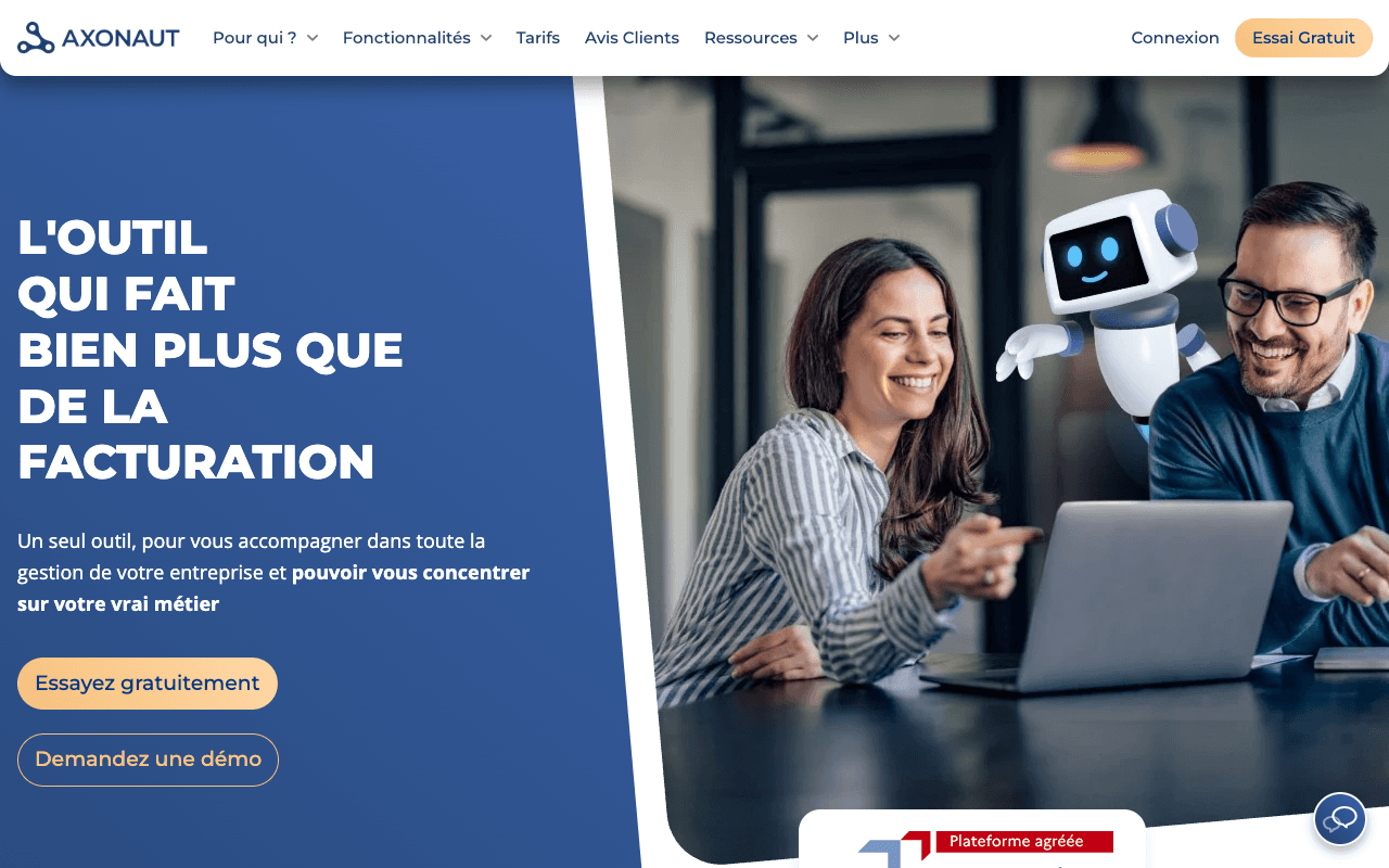 Axonaut website screenshot
