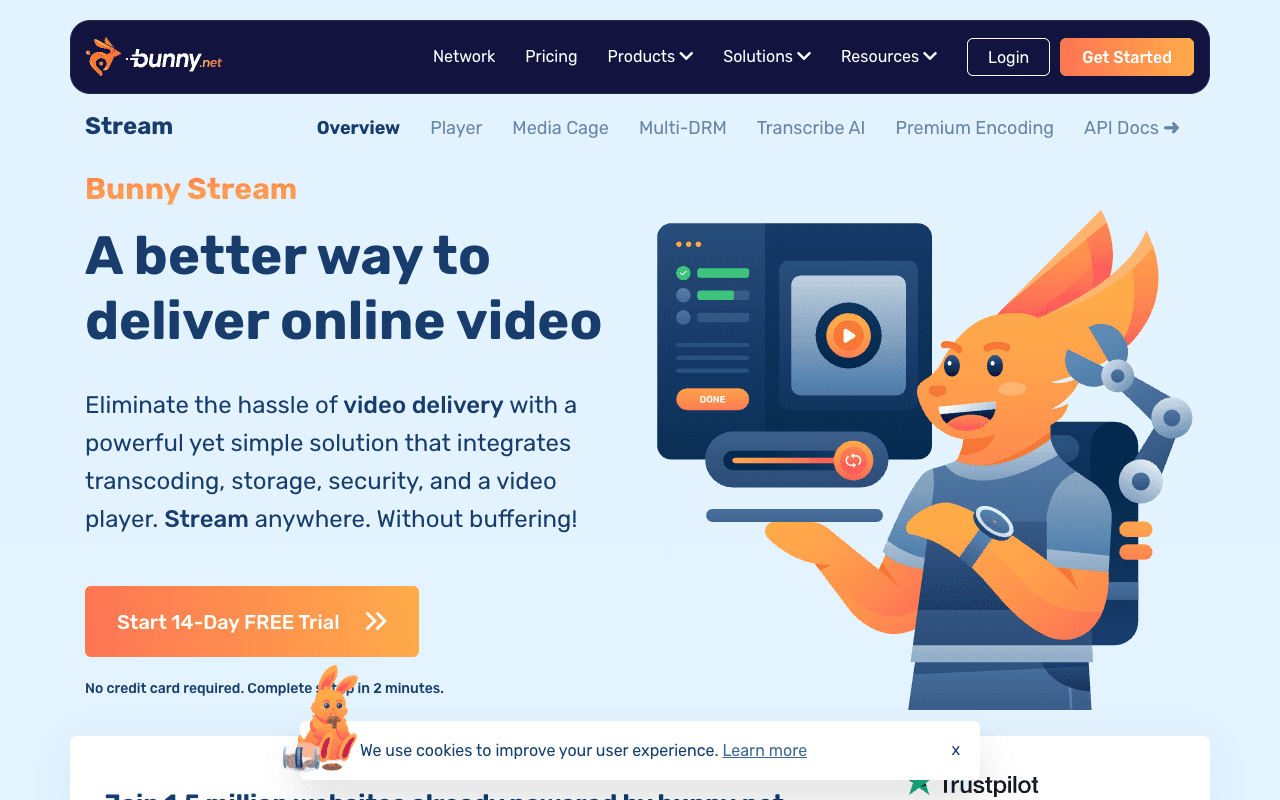 Bunny Stream website screenshot