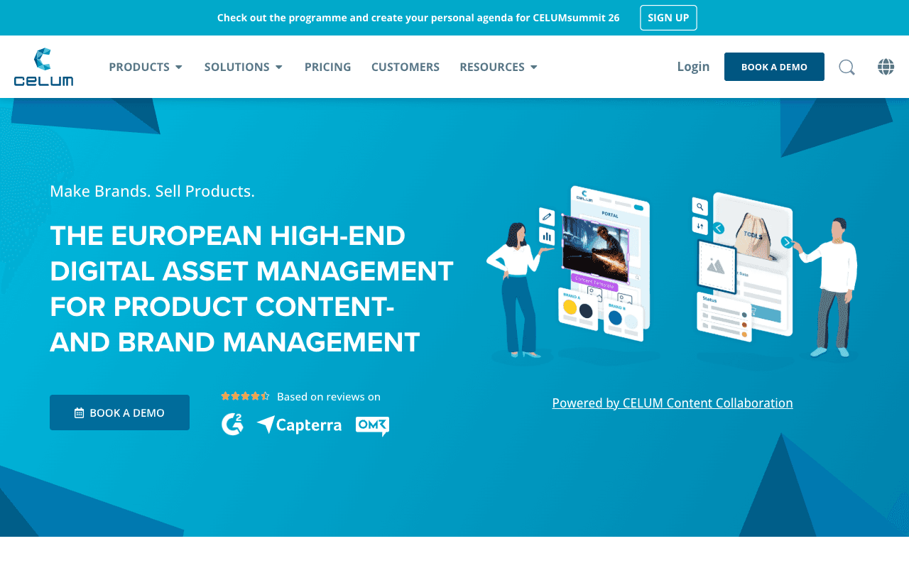 CELUM website screenshot