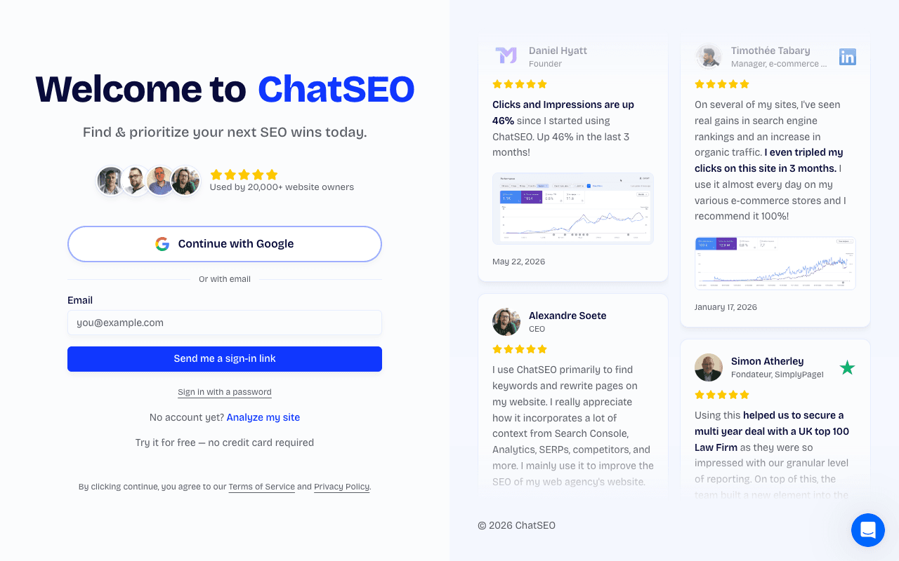ChatSEO screenshot
