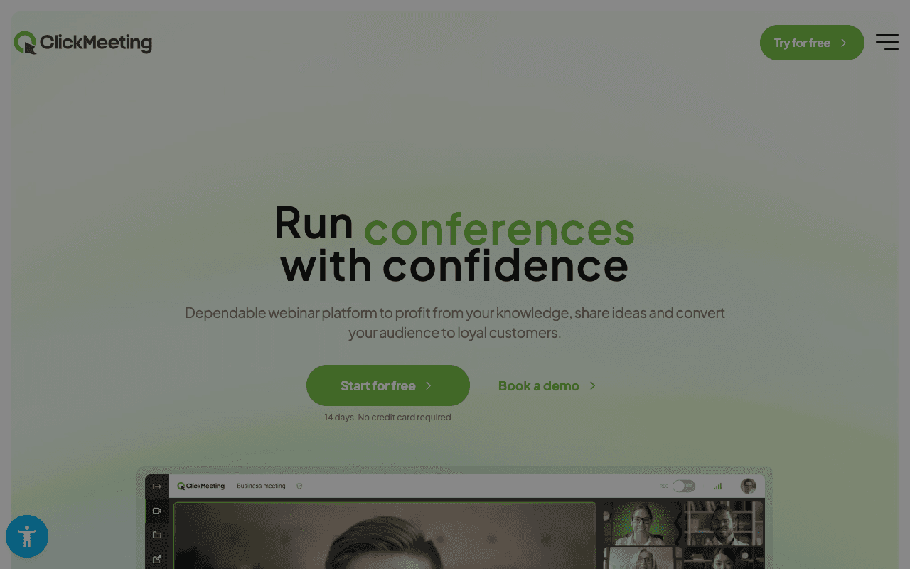 ClickMeeting screenshot