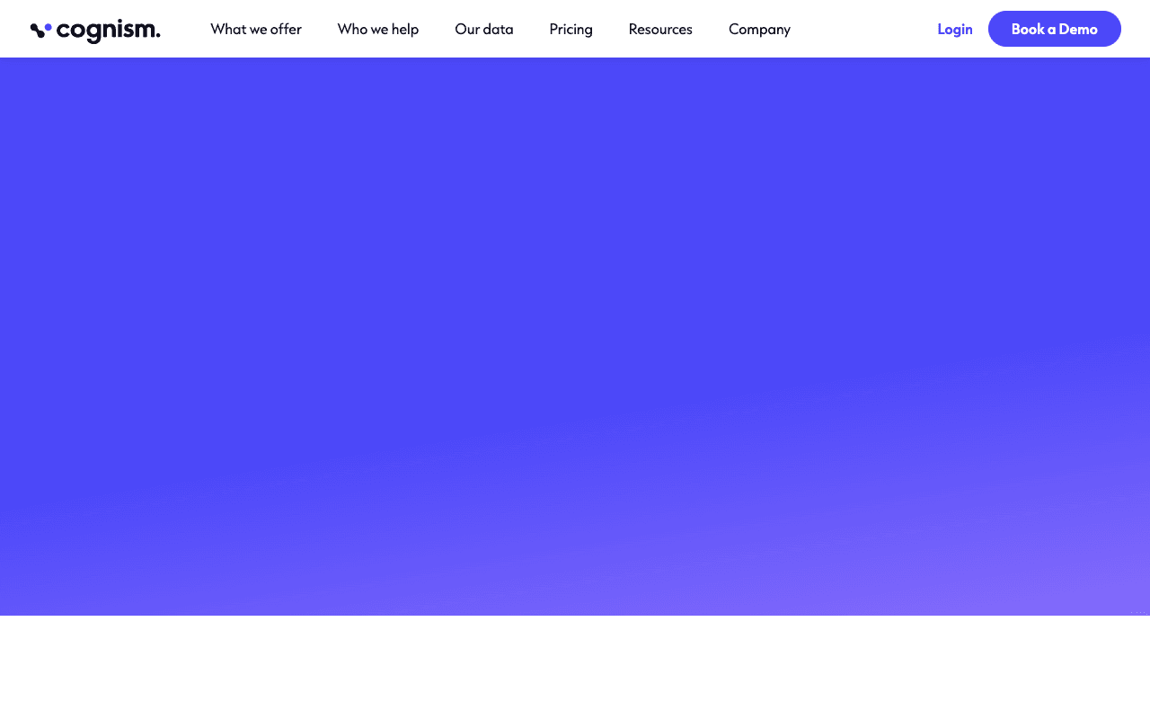 Cognism homepage screenshot