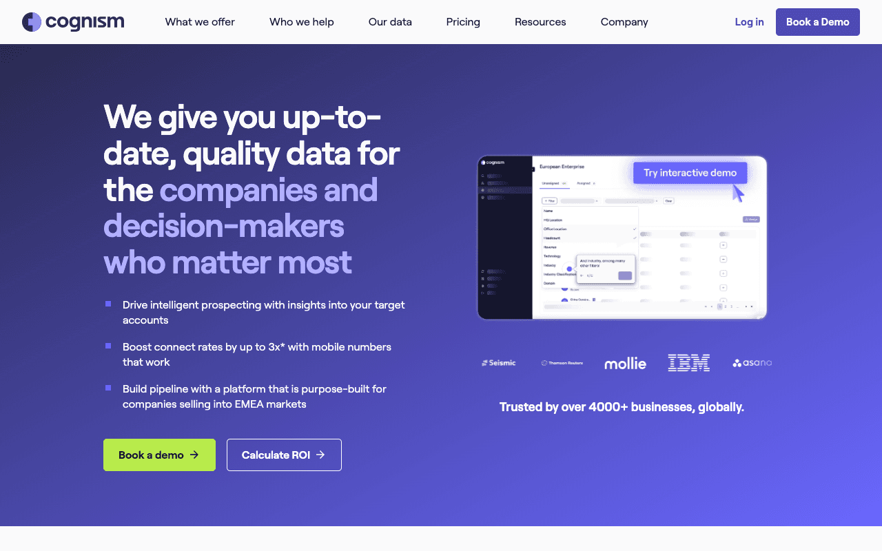 Cognism screenshot