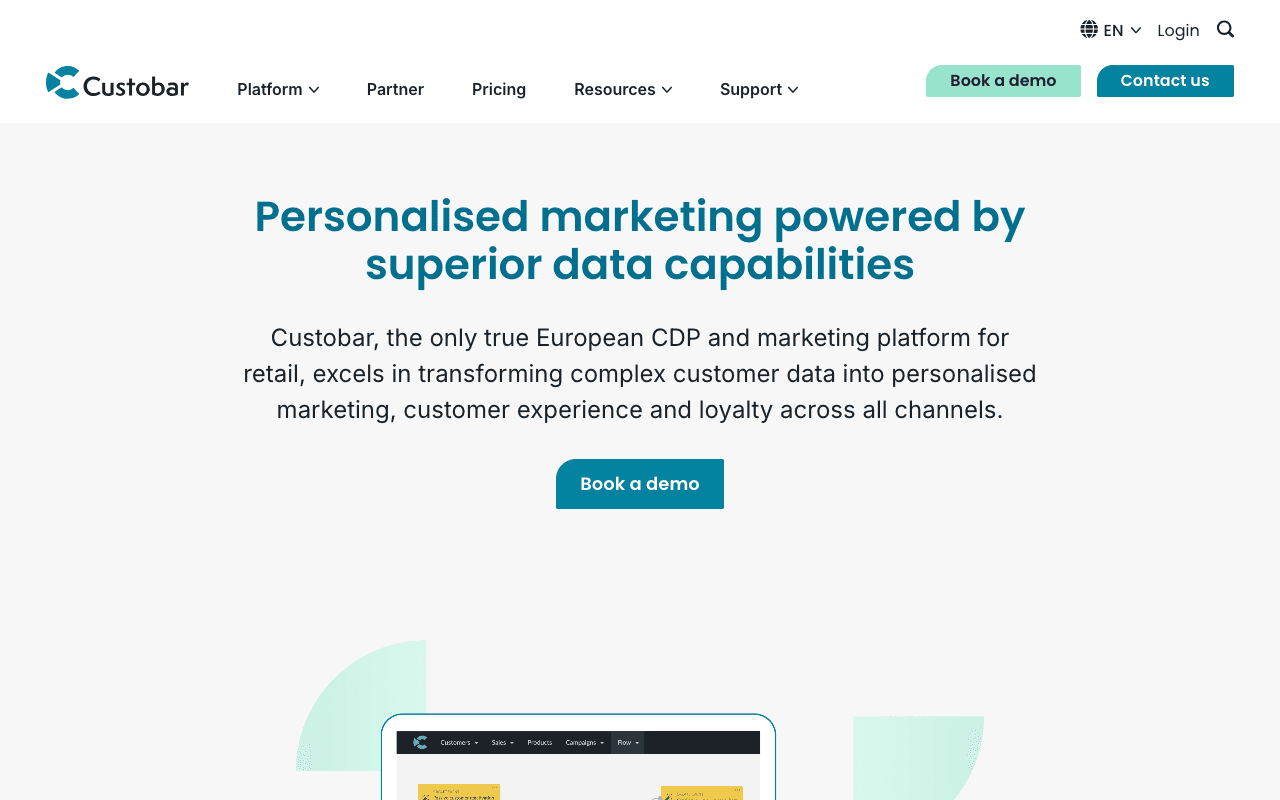 Custobar screenshot