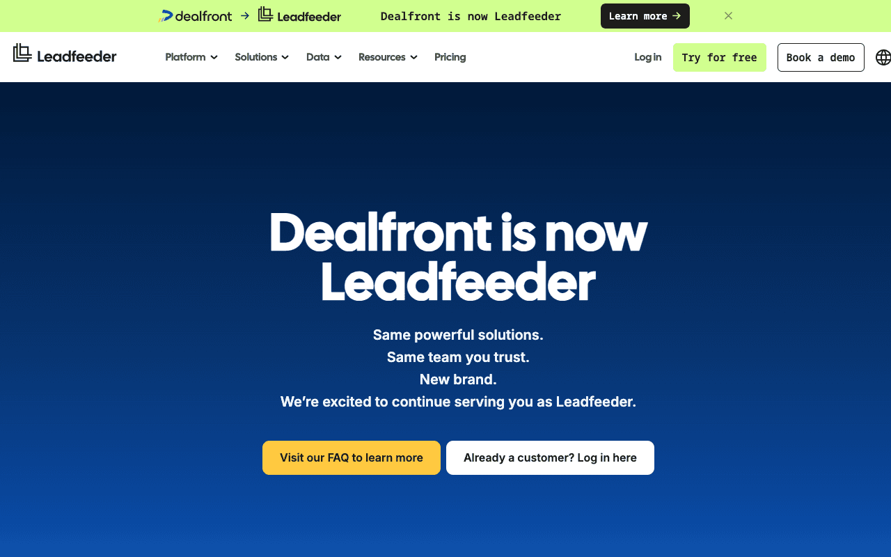 Dealfront screenshot