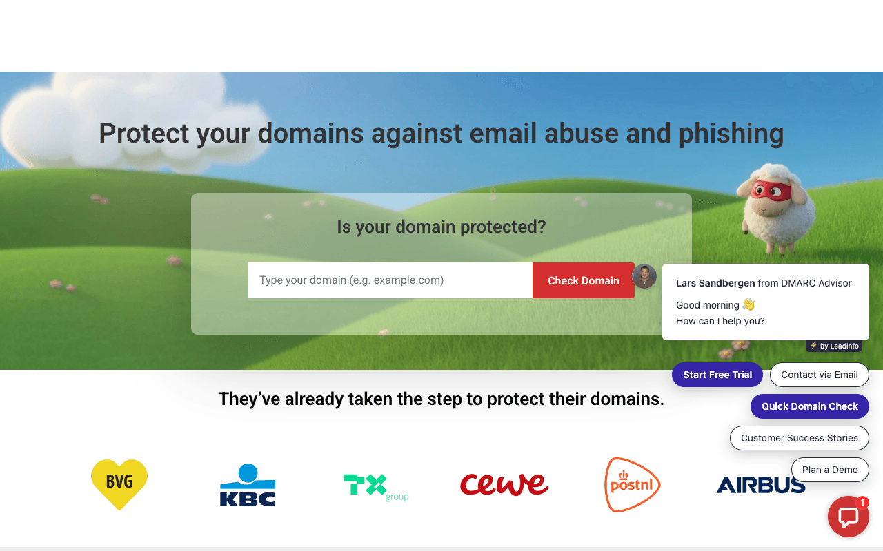 DMARC Advisor website screenshot