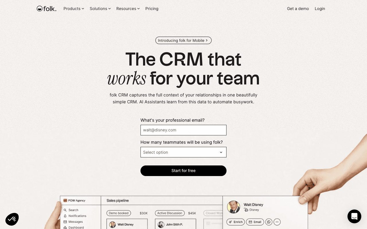 folk website screenshot