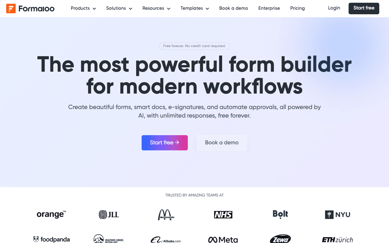 Formaloo screenshot
