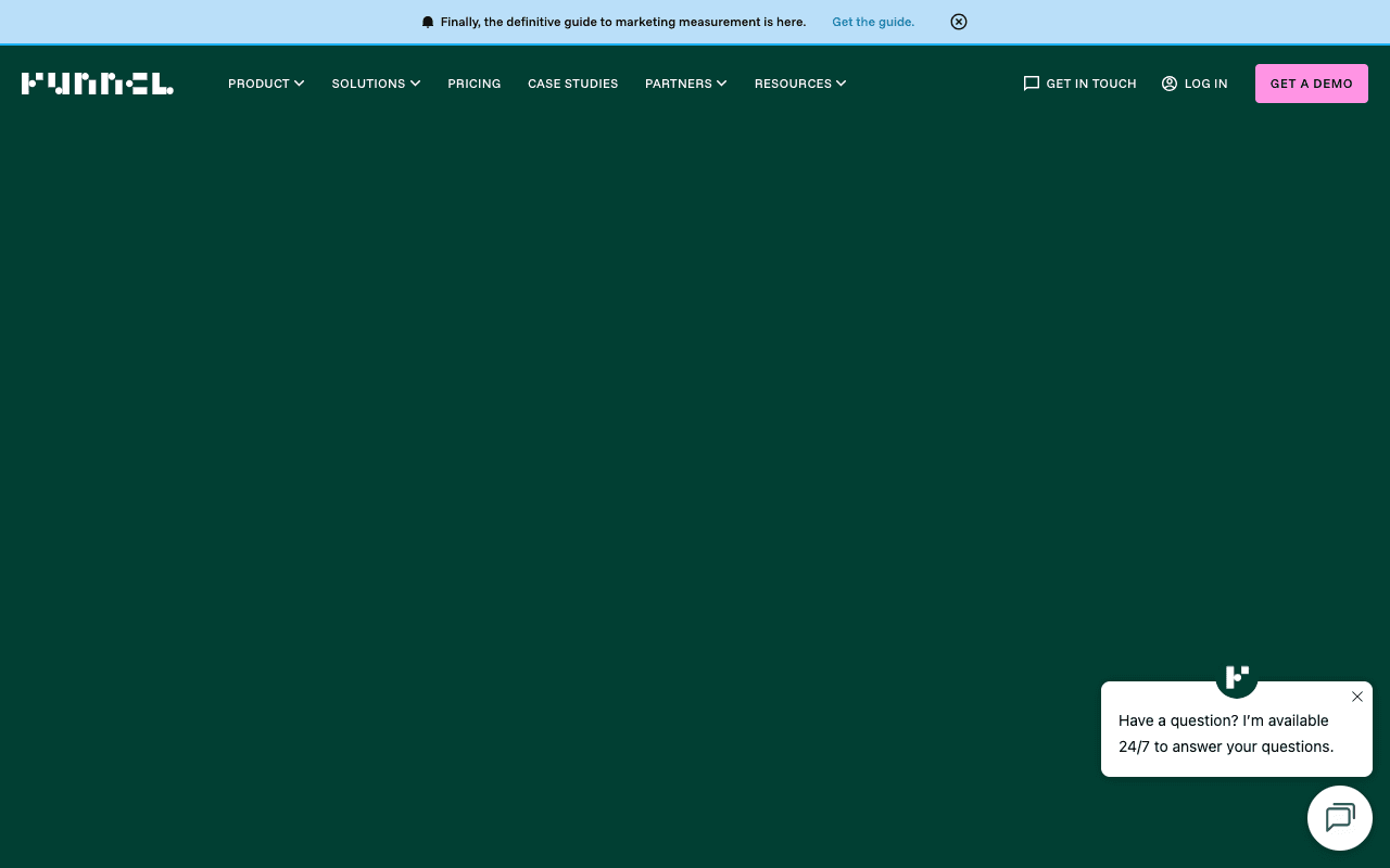 Funnel.io website screenshot