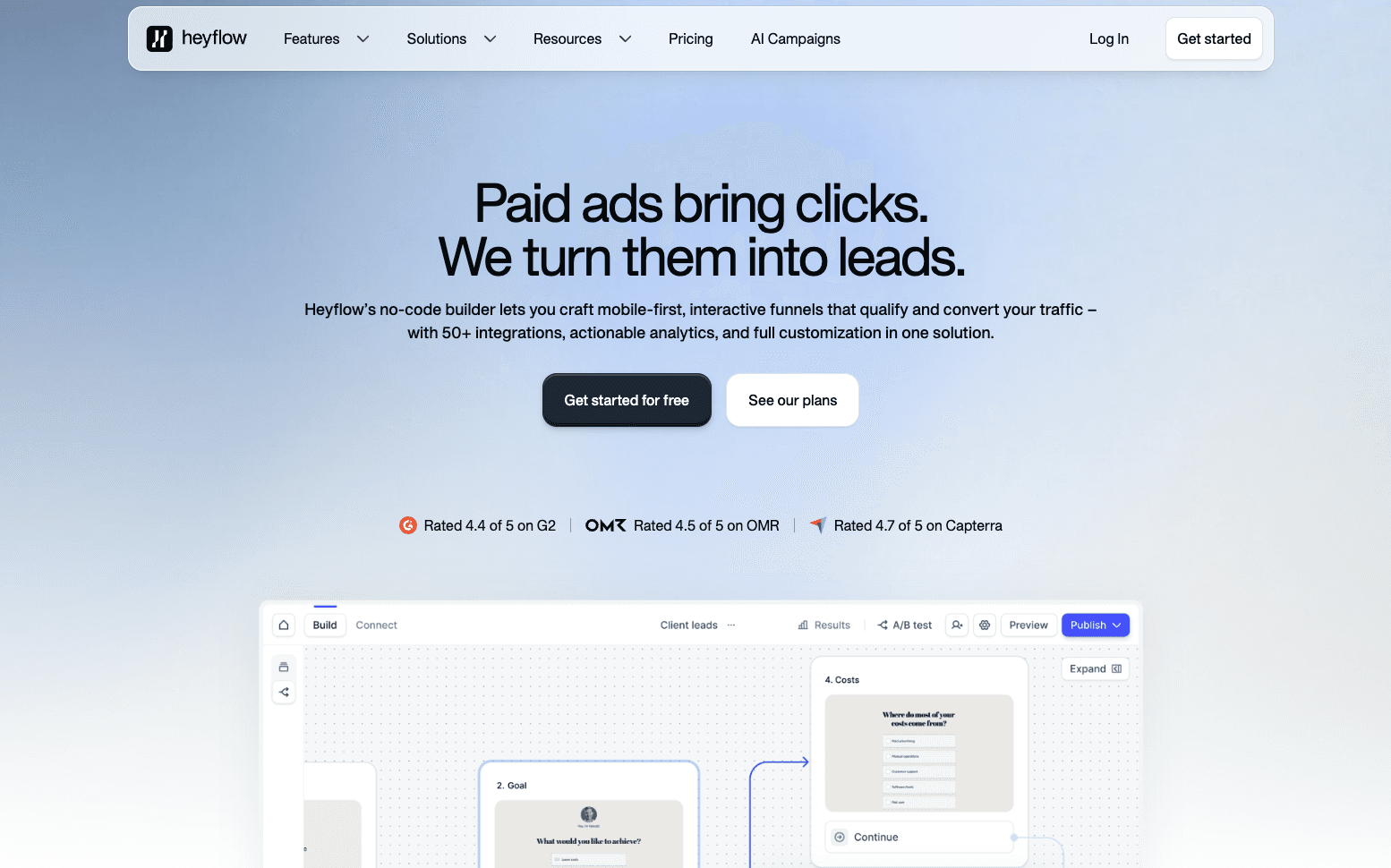 Heyflow screenshot