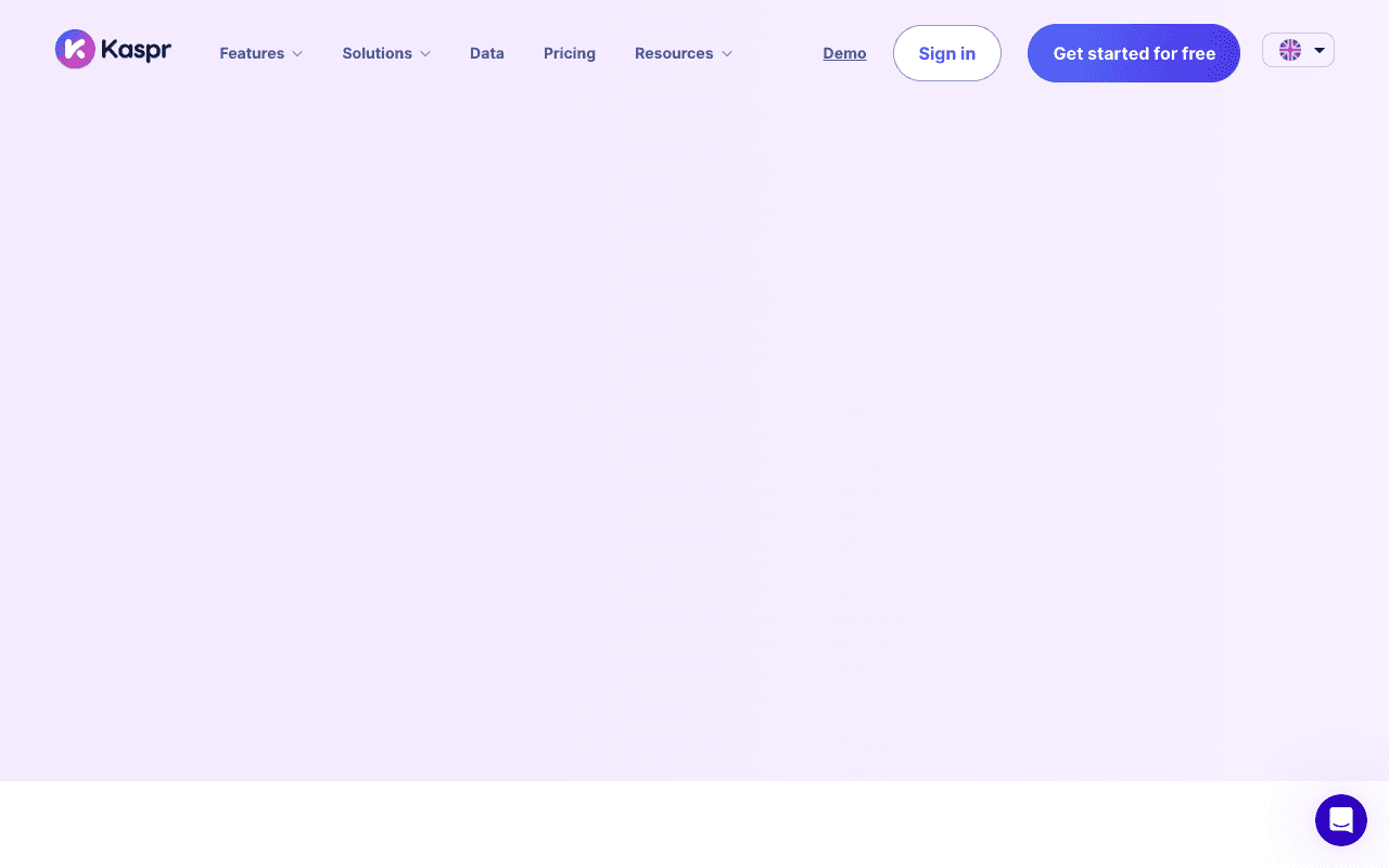 Kaspr homepage screenshot