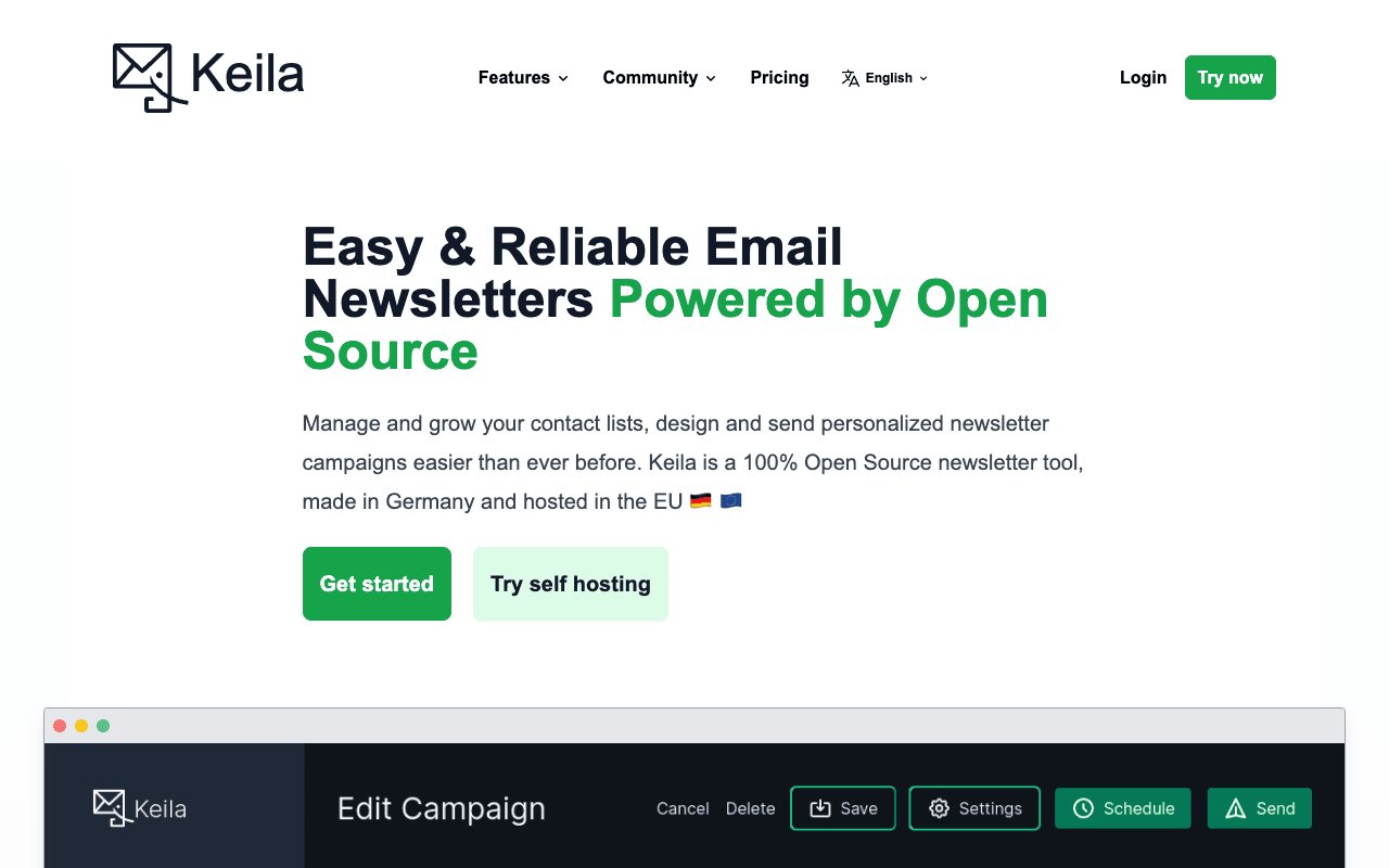 Keila website screenshot