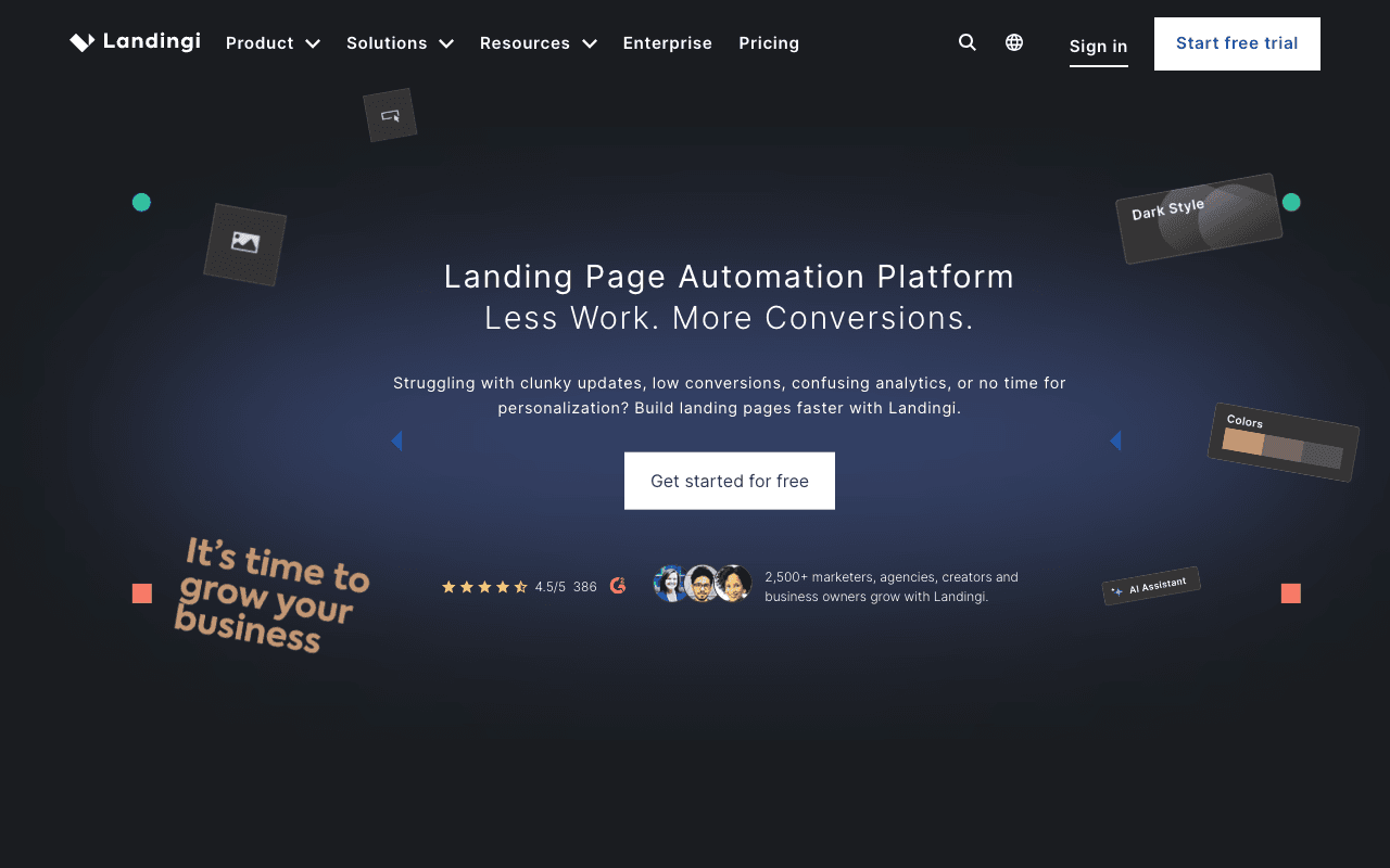 Landingi screenshot