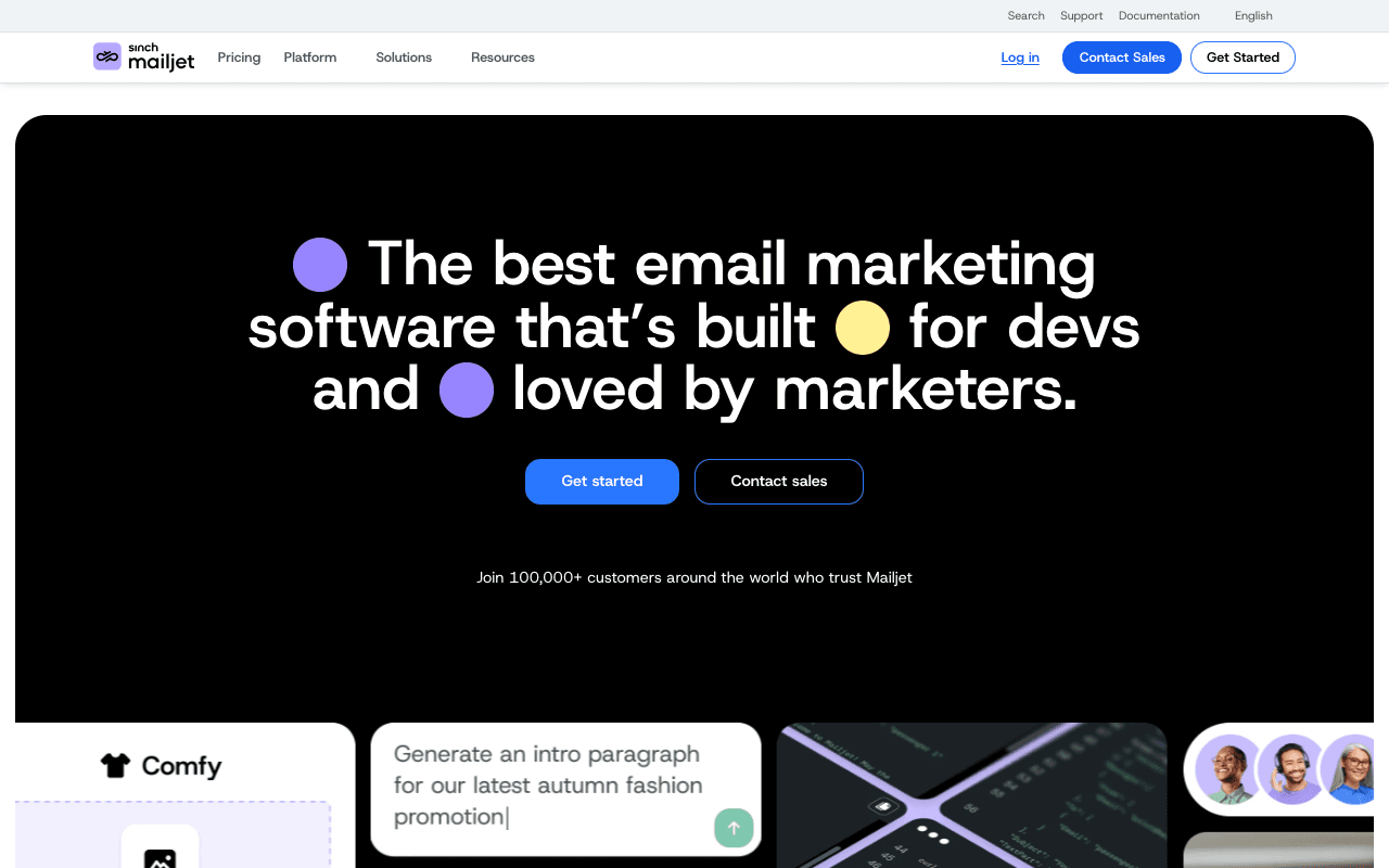 Mailjet screenshot