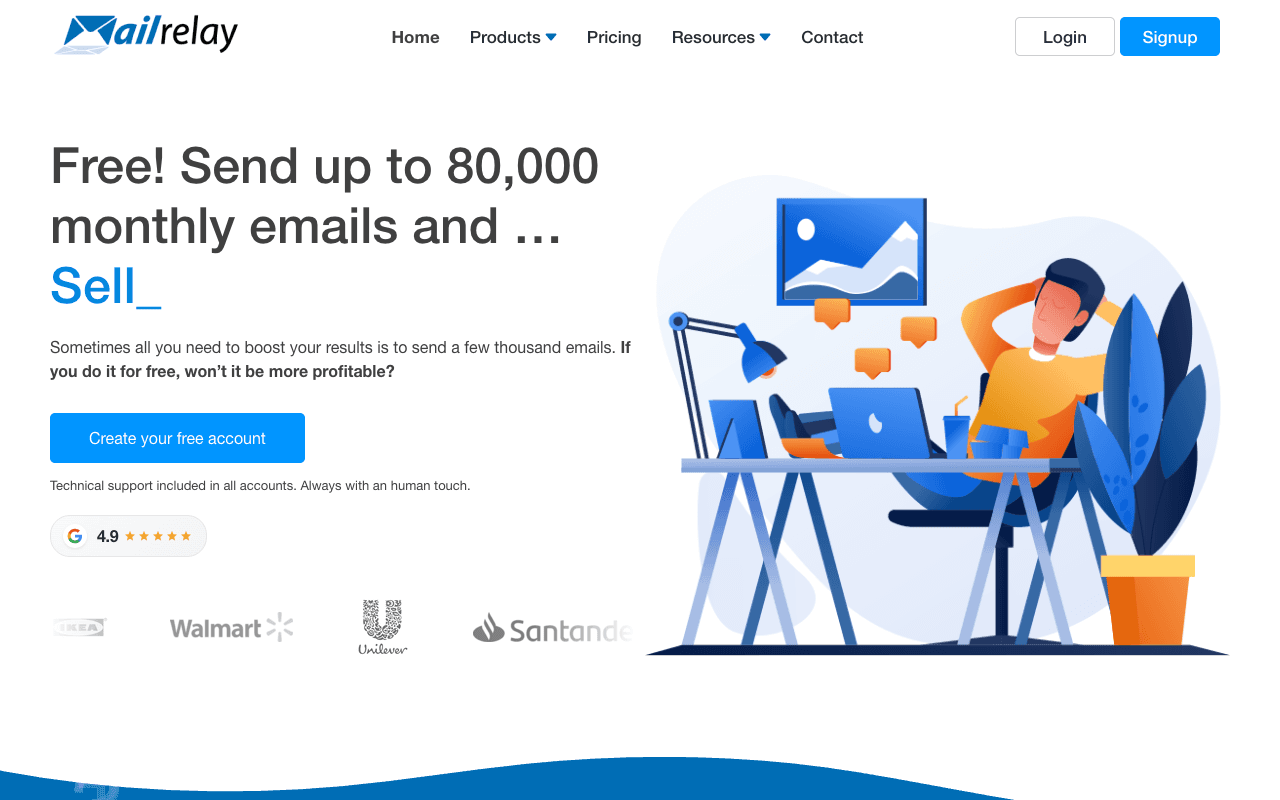 Mailrelay website screenshot