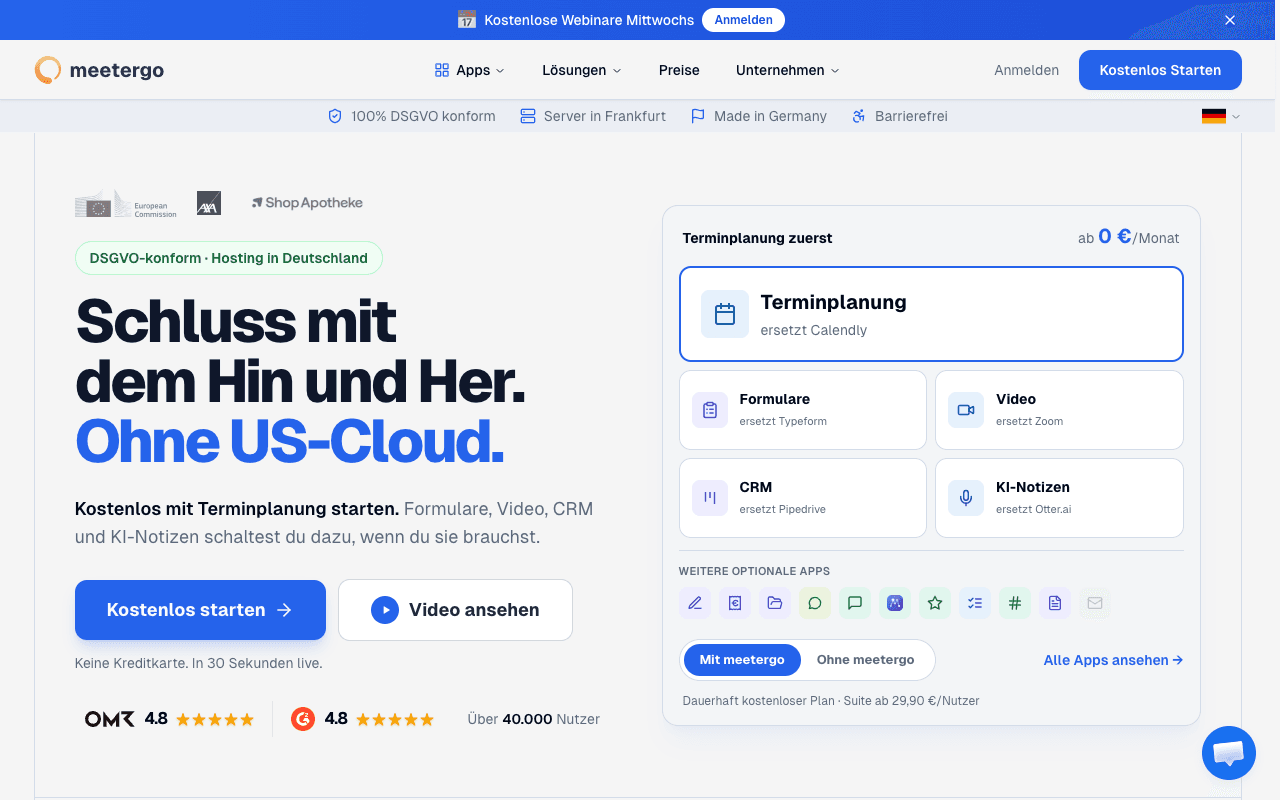 meetergo website screenshot