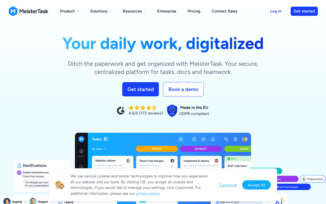 MeisterTask website screenshot
