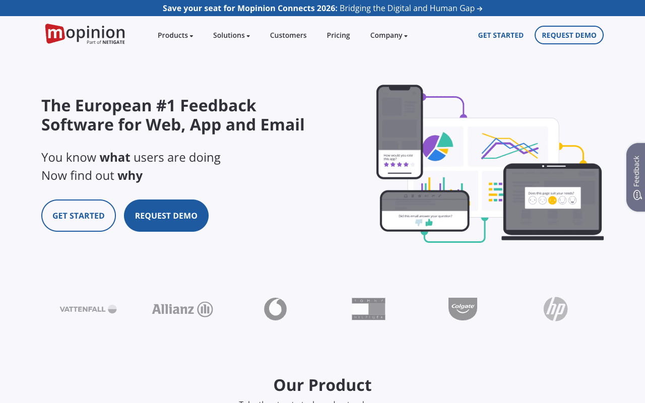 Mopinion homepage screenshot
