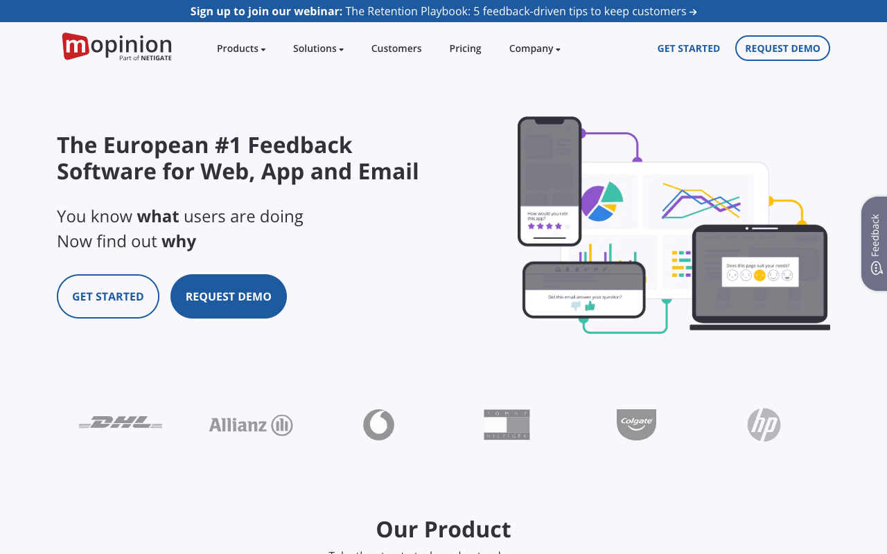 Mopinion homepage screenshot
