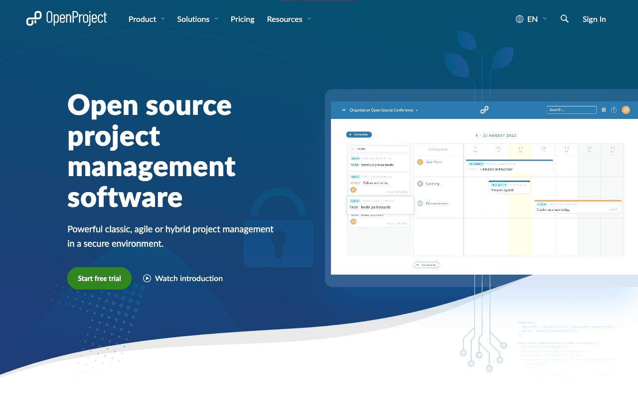OpenProject screenshot