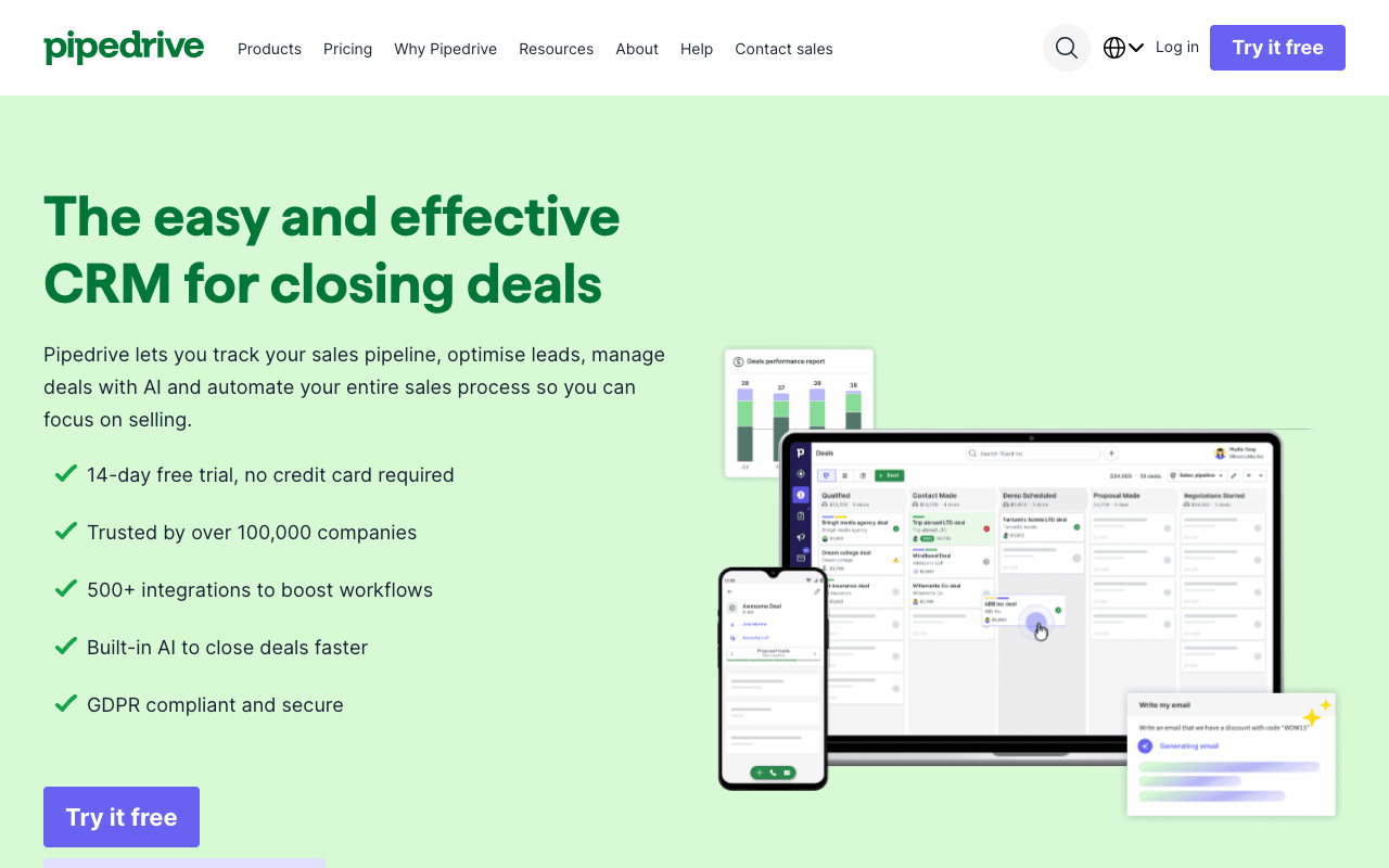 Pipedrive screenshot