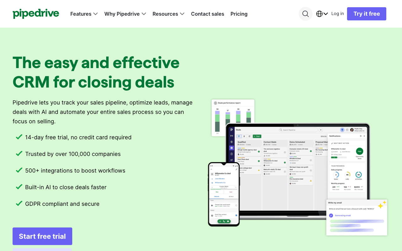 Pipedrive screenshot