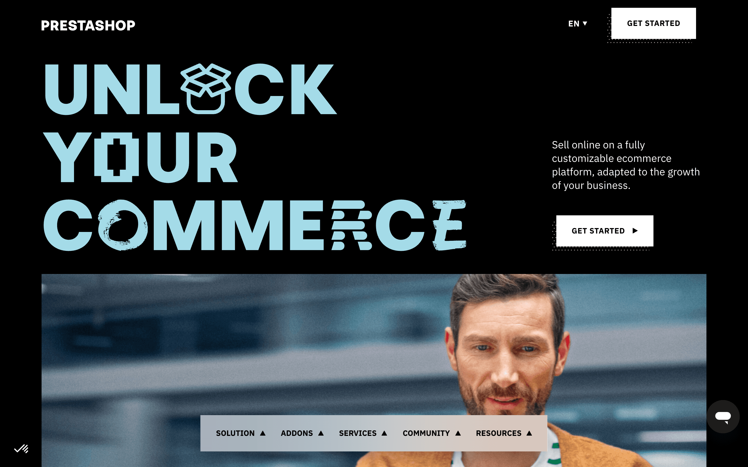 PrestaShop website screenshot