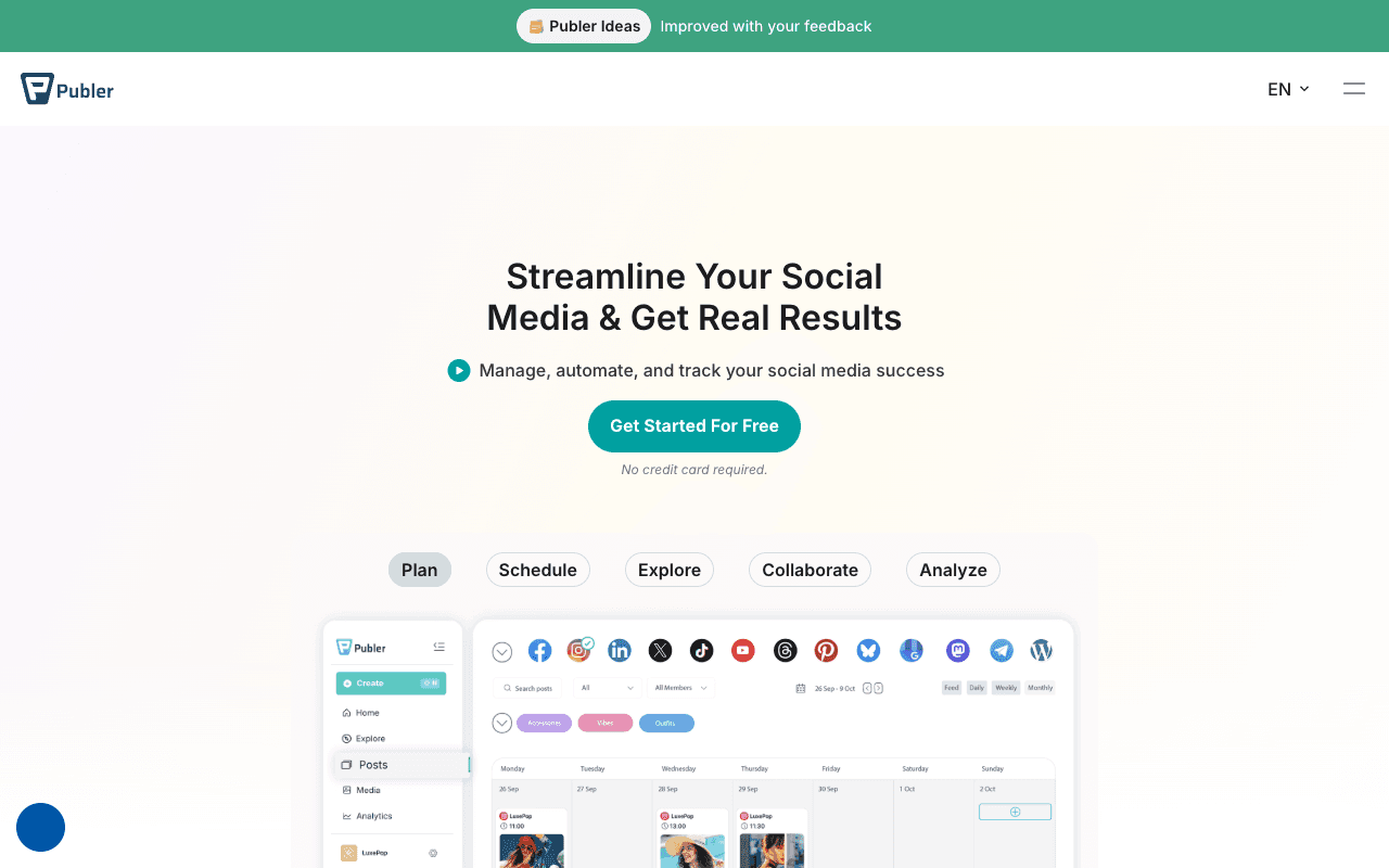 Publer screenshot
