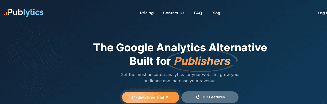 Publytics website screenshot