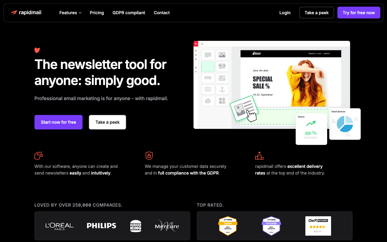 rapidmail screenshot