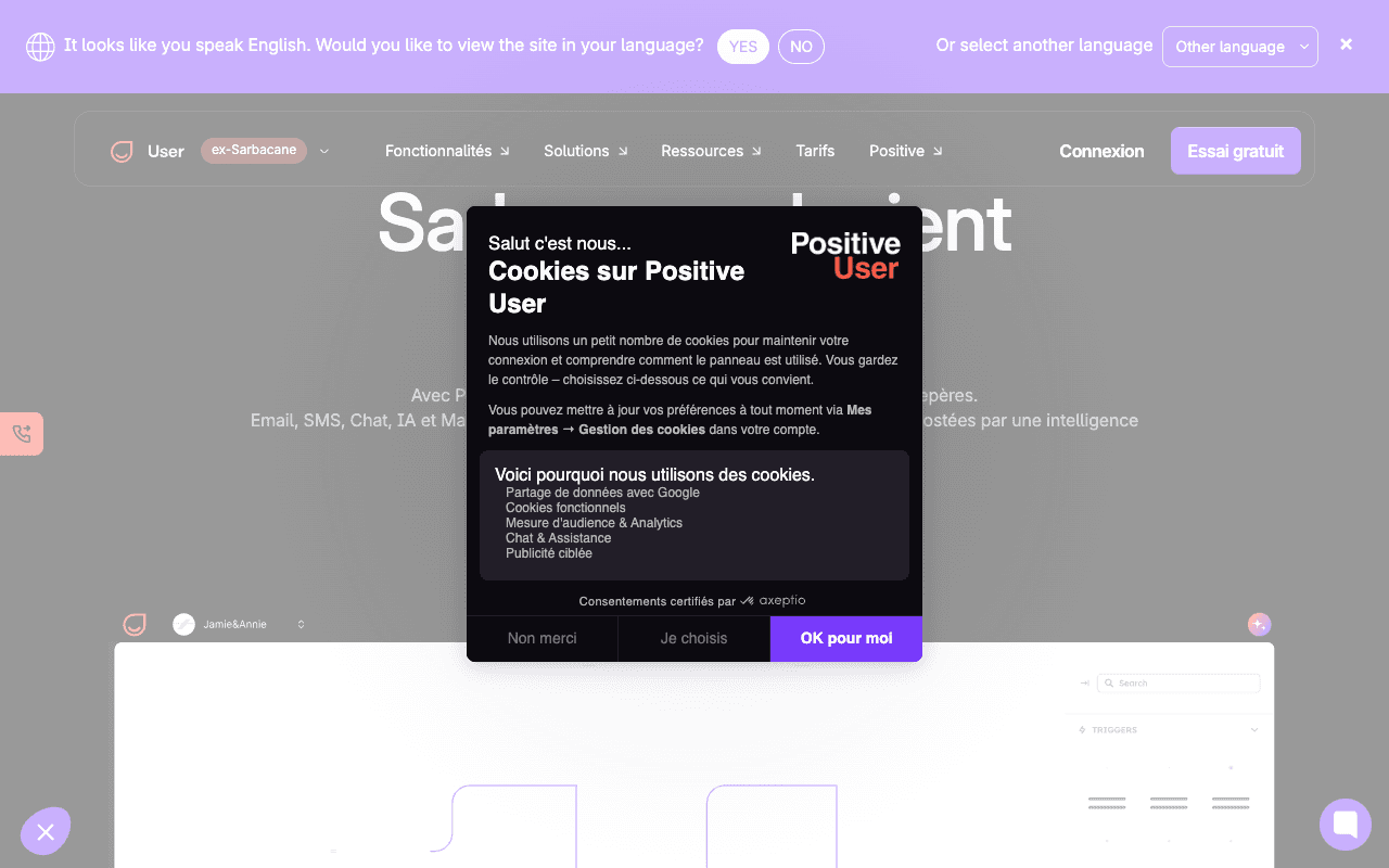 Sarbacane website screenshot
