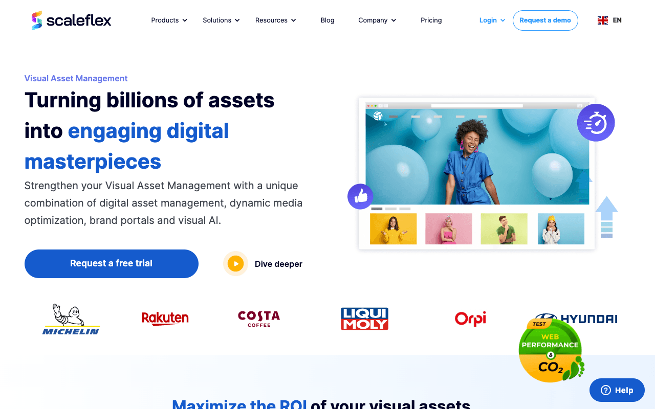 Scaleflex website screenshot