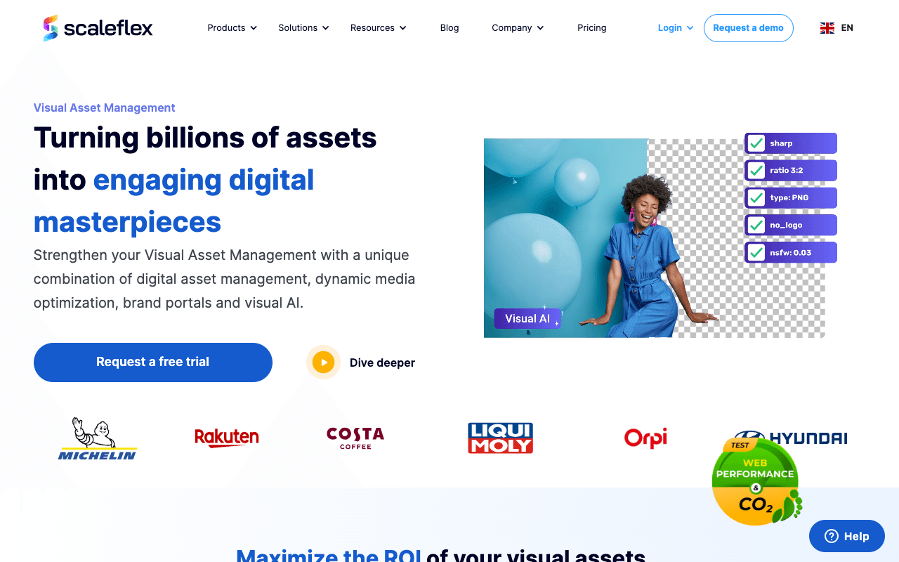 Scaleflex website screenshot