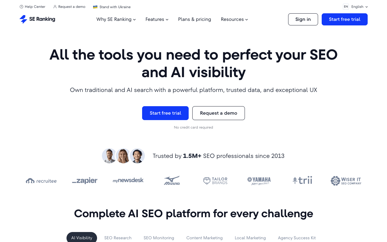 SE Ranking screenshot