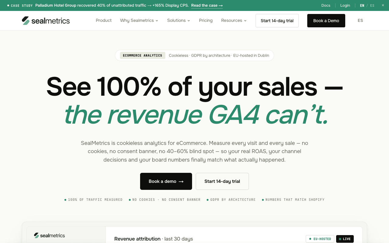 SealMetrics website screenshot