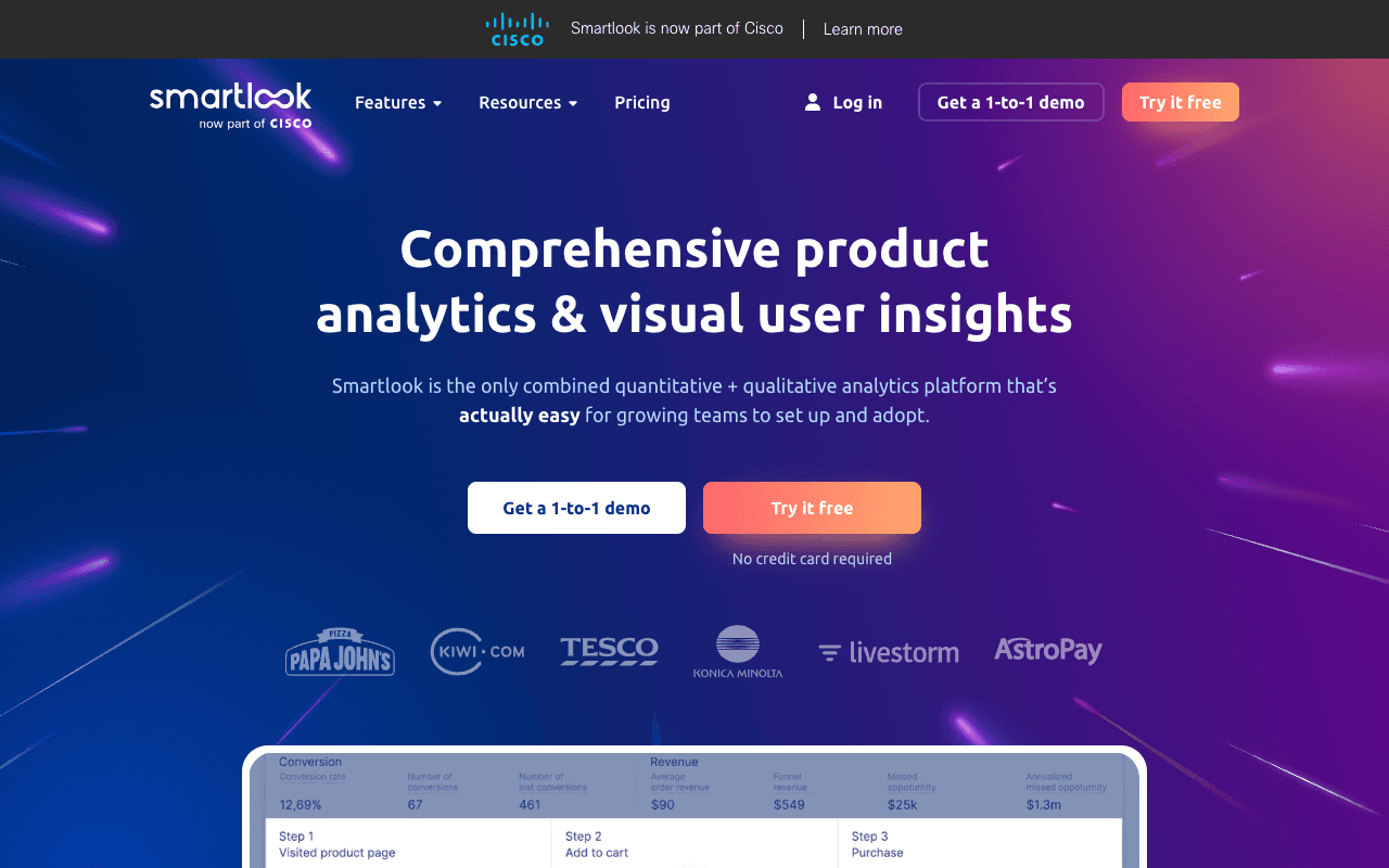 Smartlook screenshot