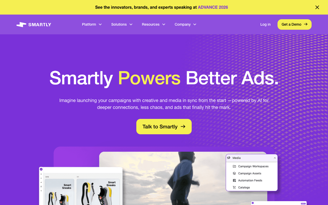 Smartly.io website screenshot