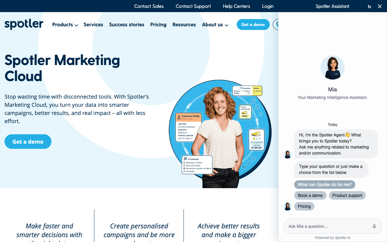 Spotler website screenshot