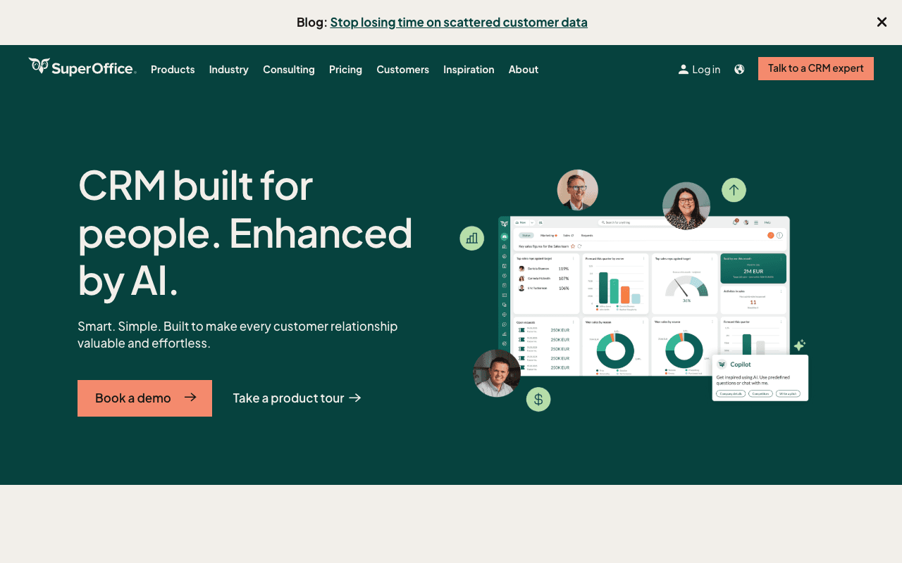 SuperOffice website screenshot