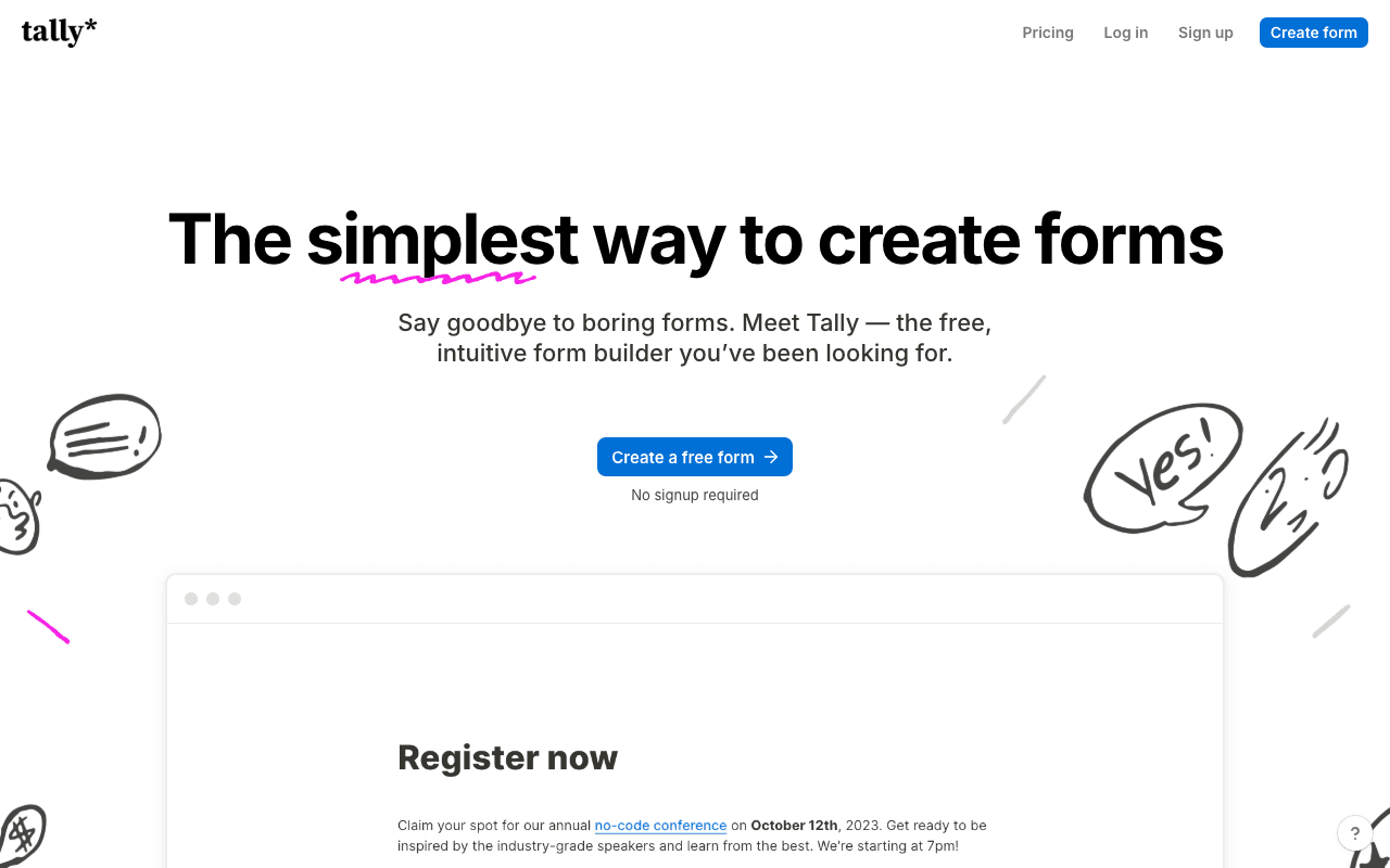 Tally screenshot