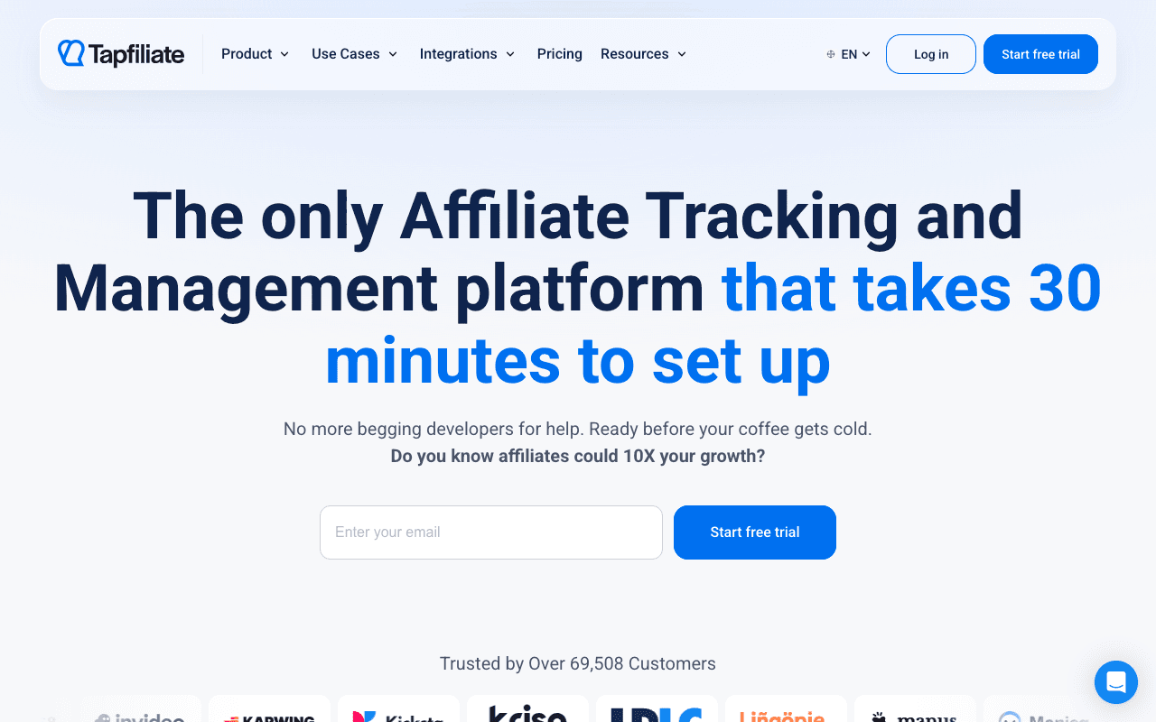 Tapfiliate screenshot