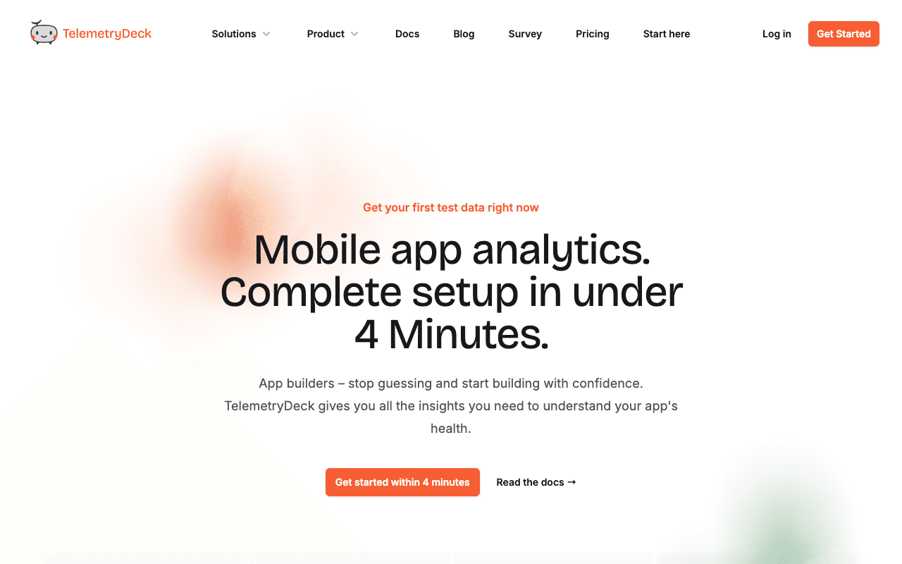 TelemetryDeck website screenshot