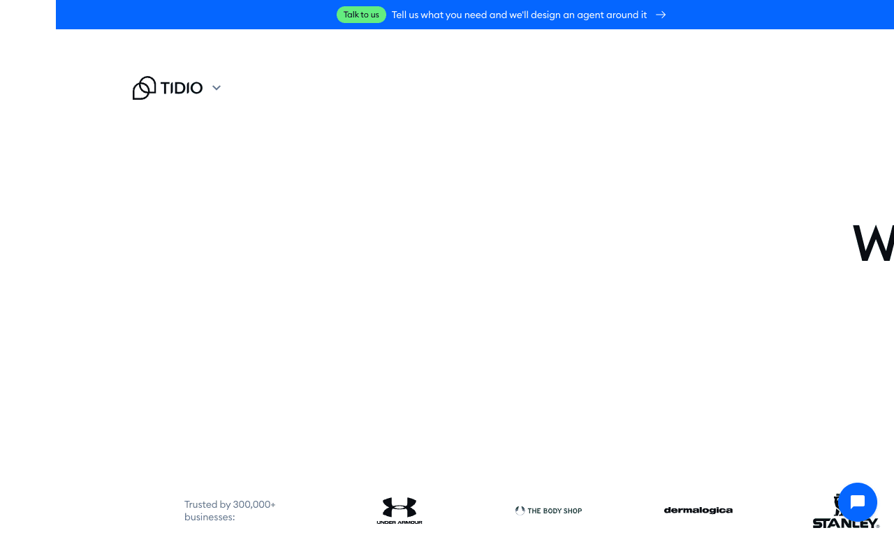 Tidio website screenshot