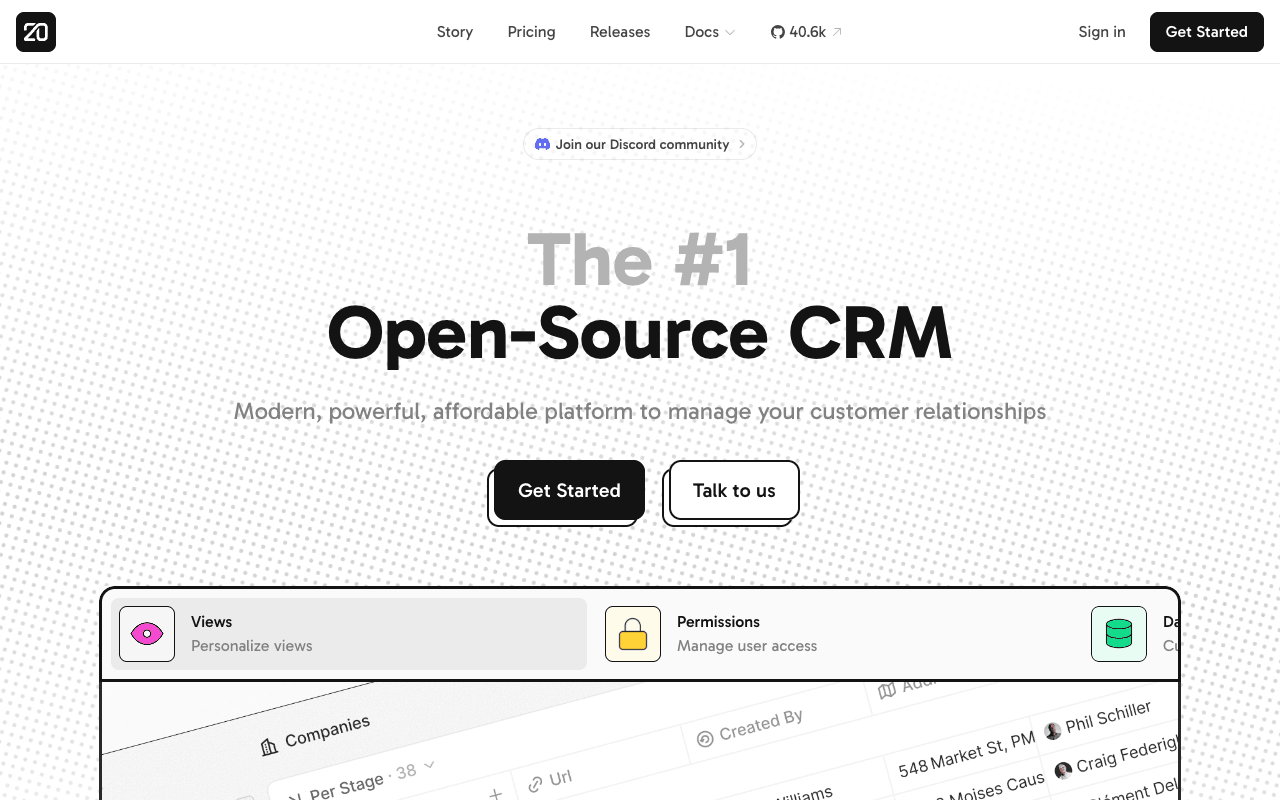 Twenty website screenshot
