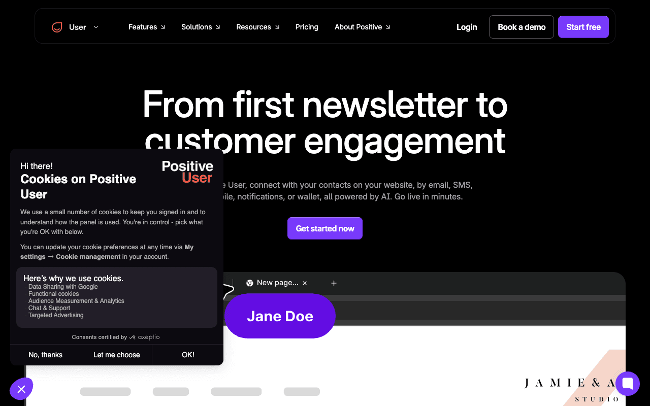 User.com screenshot