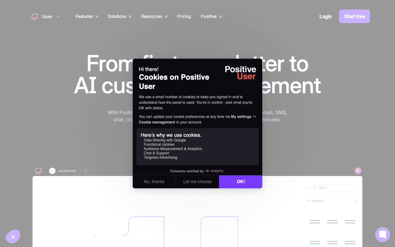 User.com screenshot