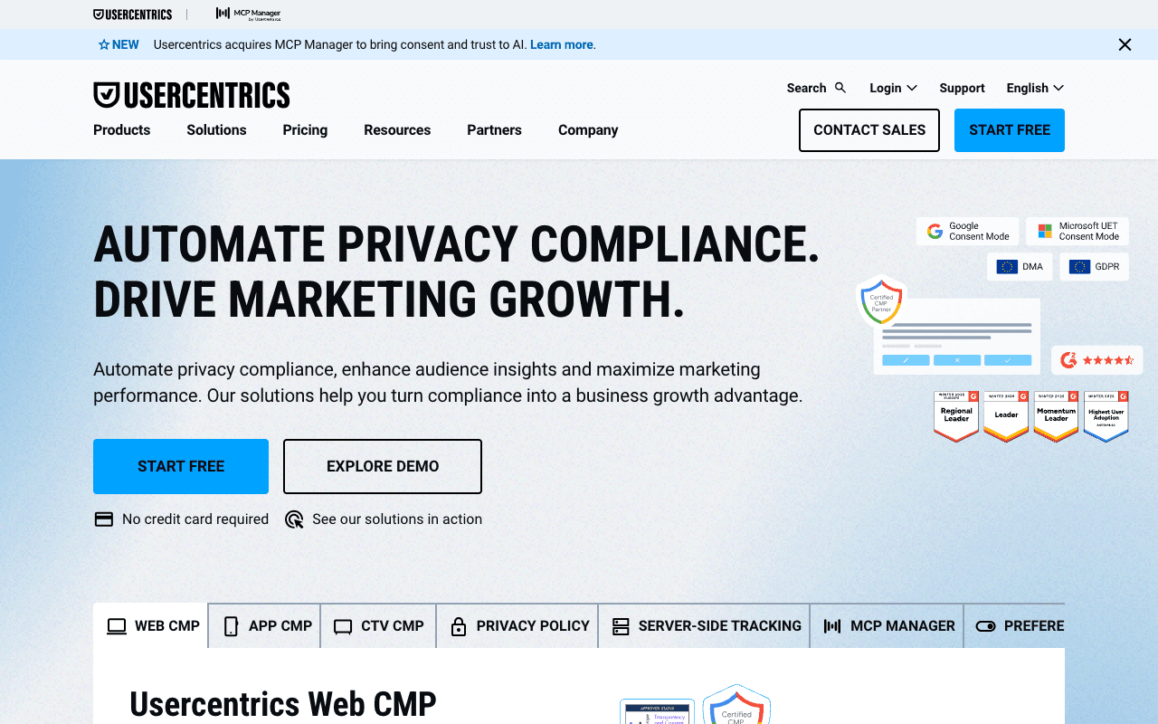 Usercentrics screenshot