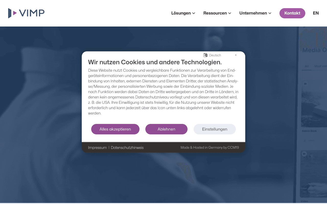 VIMP screenshot